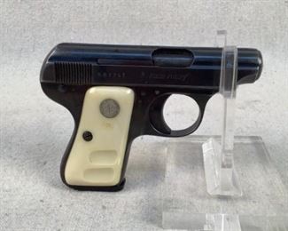 Serial - 487742
Mfg - Galesi
Model - Brescia Pistol
Caliber - 25 ACP
Barrel - 2.25"
Capacity - 6+1
Type - Pistol
Located in Chattanooga, TN
Condition - 3 - Light Wear
This Galesi Brescia pistol is perfect for those in need of a quality pocket pistol chambered in a venerable caliber. This pistol has a blued finish and ivory colored grips.

(LEO SEARCH & SEIZURE)