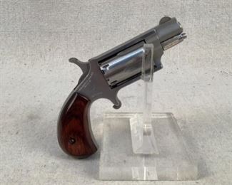 Serial - E135485
Mfg - North American Arms, Inc
Model - NA-22 Revolver
Caliber - 22 Magnum
Barrel - 1.13"
Capacity - 5
Type - Revolver, Single Action
Located in Chattanooga, TN
Condition - 3 - Light Wear
These North American Arms revolvers are well known for their size and quality of manufacture. These are made for deep concealment, easily fitting into any pocket you could think of. This pistol has a stainless finish and red wooden grips.

(LEO SEARCH & SEIZURE)