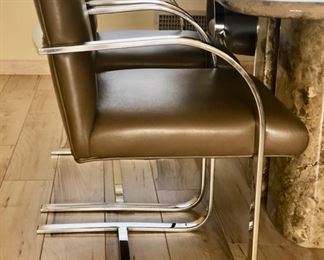 Chrome & leather chairs by Designer's Furniture Center NYC
