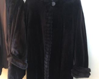 Mink coat & full length sheered mink by Feraud Paris