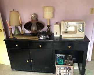 sewing machine and cabinet