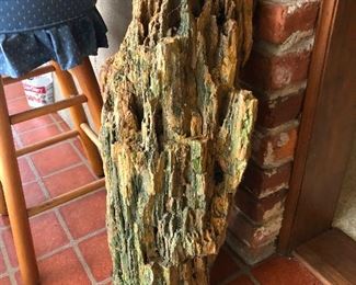 Big piece of petrified wood and it weighs a ton