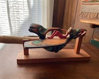 Underside of Pic #13, rattle in holder. 7"w X 14"h BUY IT NOW $65