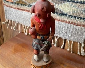 Mud Head Kachina"Koyemsi", signed Elwin Namoki from Walpi AZ 2.5"w X 9"h X 2.5"D Buy it now $80
