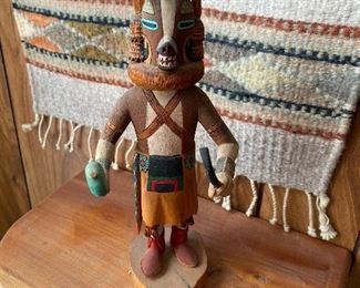 Hopi Badger Kachina, signed Leo La Capm 3"w X 11.5"h X 3"D Buy it now $220