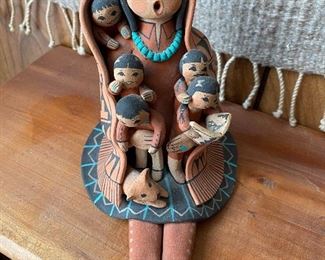 Storyteller Jemez Pueblo Native American signed by Carol Lucero Gachupin , 5"w X 5.5"h X 6"D Buy it now $120