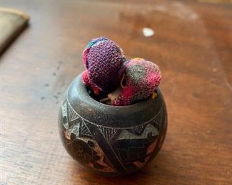 Acoma/Hopi Ergil Vallo Dalawepi Kachina Pot, 2"w X 3"h BUY IT NOW $300 OBO