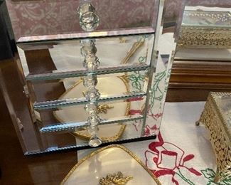 Mirrored jewelry box, 8"w X 10"h X 5.5"d Buy it now $36