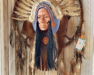 Native American Dream Catcher Indian Face 20"w X 32"h BUY IT NOW $20