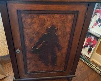 2 Shelf Cabinet with Marlboro Man Cowboy 22"w X 30"h X 15"d BUY IT NOW $60