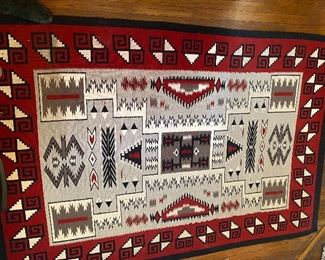 Navajo Rug/Weave Crystal River four corners storm pattern Vibrant! 60"w X 90" SOLD