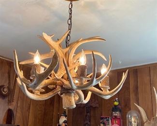 Antler chandelier approximately 22”w X 16”h BUY IT NOW $450