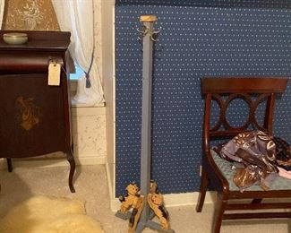 Antique Folk art Childs Coat rack with Dogs Circa 1910 BUY IT NOW $50 OBO