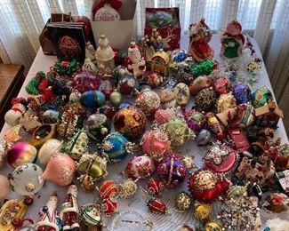 Handmade and Handblown christmas ornaments