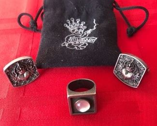 King Baby Cufflinks and Ring