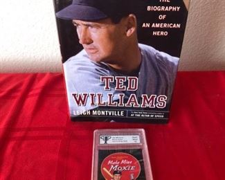 Ted Williams Moxie Soda Baseball Card and Book