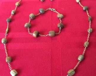 Genuine Myrtlewood Handmade Jewelry Set