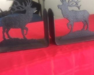 Iron Metal Deer Bookends