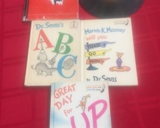 Vintage Dr. Seuss Books, Rudolph Gene Autry Record