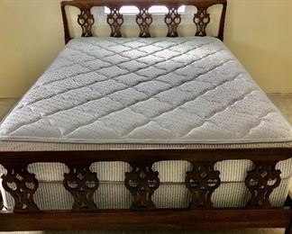 Queen Size Bed with Mid Century Head & Footboard