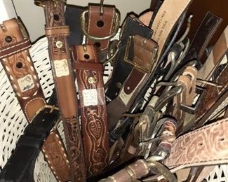 Some of the tooled leather belts