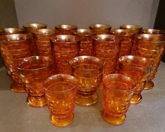 https://ctbids.com/#!/description/share/719466 Amber Libbey Glasses. 38 pieces of amber glassware by Libbey in three different sizes (3 1/2"H, 4 1/2"H and 6"H).

