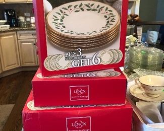 Lenox “Holiday” salad and dinner plates in boxes