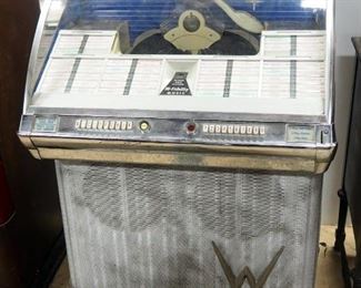 Wurlitzer Stereophonic Jukebox Model 2310S, Includes Some Records, Replacement "Sterophonic" Glass And Arc Carbons, Non-Working Condition