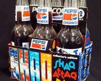 Pepsi Longneck Shaq Attaq Paq Collectors Edition 1992-1993 6-Packs, Qty 2, And Shaq Action Figure, Local Pickup Only