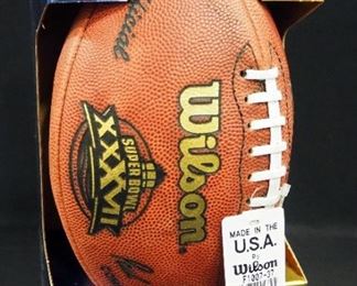 Wilson Super Bowl XXXVII Authentic On-Field NFL Game Ball, With COA Sticker, In Box