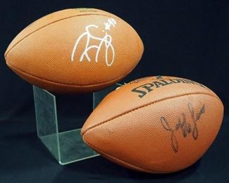 Ryan Sims And Jeff Lucas Autographed Footballs