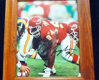 Kansas City Chiefs Player Photos, Includes Keith Traylor, Dave Szott, Bill Kenney, James Hasty, (All Signed), And 1 Unknown Player