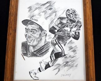 Marcus Allen Photograph And Sketch