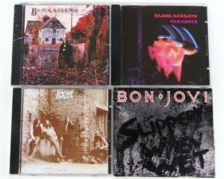 Black Sabbath, Bon Jovi, Loverboy, Foghat, Free, And Shooting Star CDs, Total Qty 7