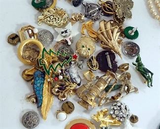 Costume Jewelry Assortment, Includes Necklaces, Bracelets, Rings, Pendants, Pins And More, Contents Of Flat