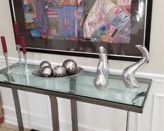 Nickel sofa table from " Modani"

Artwork sold