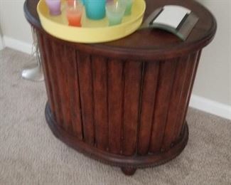 Accent table with storage ( great for bar items)