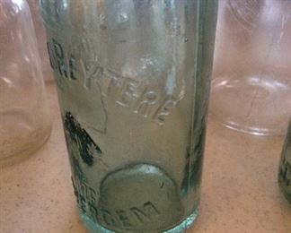 Codd Bottle Marble Aqua Green Glass H VAN LANCKER LION OOST-EEKLOO ENGLAND