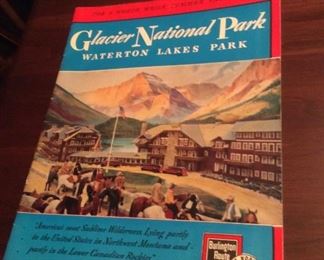Early Glacier National Park Colorful Program 1940's 
