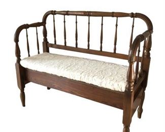 Antique Converted Bed Bench
