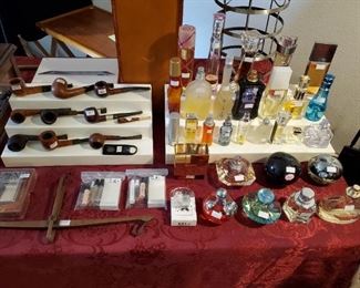 Vintage pipes.  Perfume/Cologne