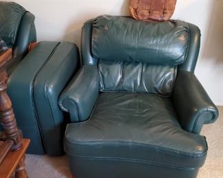 Thomasville Club chair with ottoman.