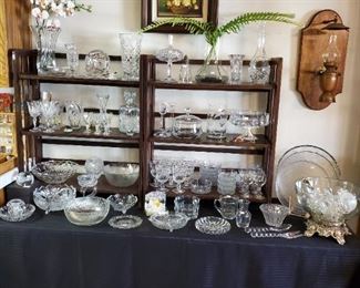 Nice glass & crystal, including some Waterford.