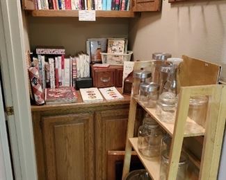 Vintage & newer cookbooks.  Cannisters.