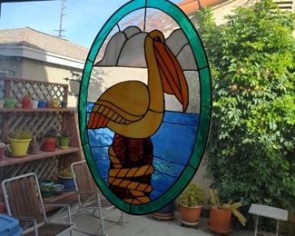 Several stained glass pieces.