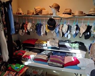 Great hats & caps.  Sweaters.