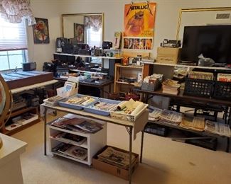 Audio/Visual, LP's, CD's, 45's, Ephemera.  Lots of Heavy Metal.  
