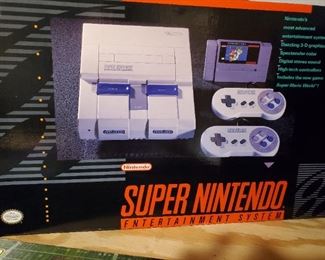 Super Nintendo System with Super Mario World.