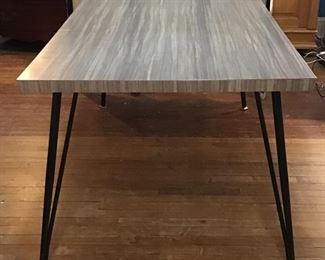 Modern  Formica table with metal modern legs 