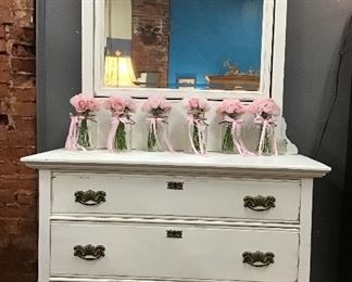 Vintage 1920’s painted chest  with Mirror